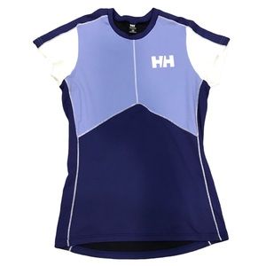 Helly Hansen blue color blocked short sleeve tee t-shirt M athleticwear